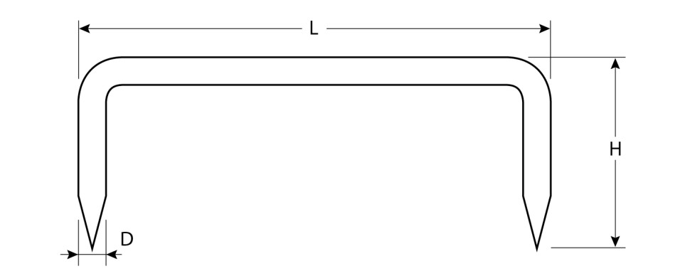 ЗУБР 200 x 70 x 8 мм, 100 шт, строительная скоба кованая (311165-200-70)