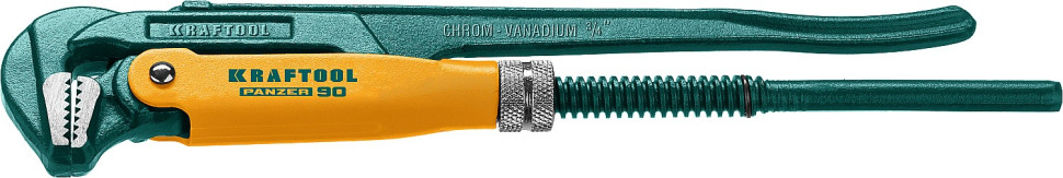 KRAFTOOL PANZER-90, №0, 3/4″, 280 мм, трубный ключ с прямыми губками (2734-05)