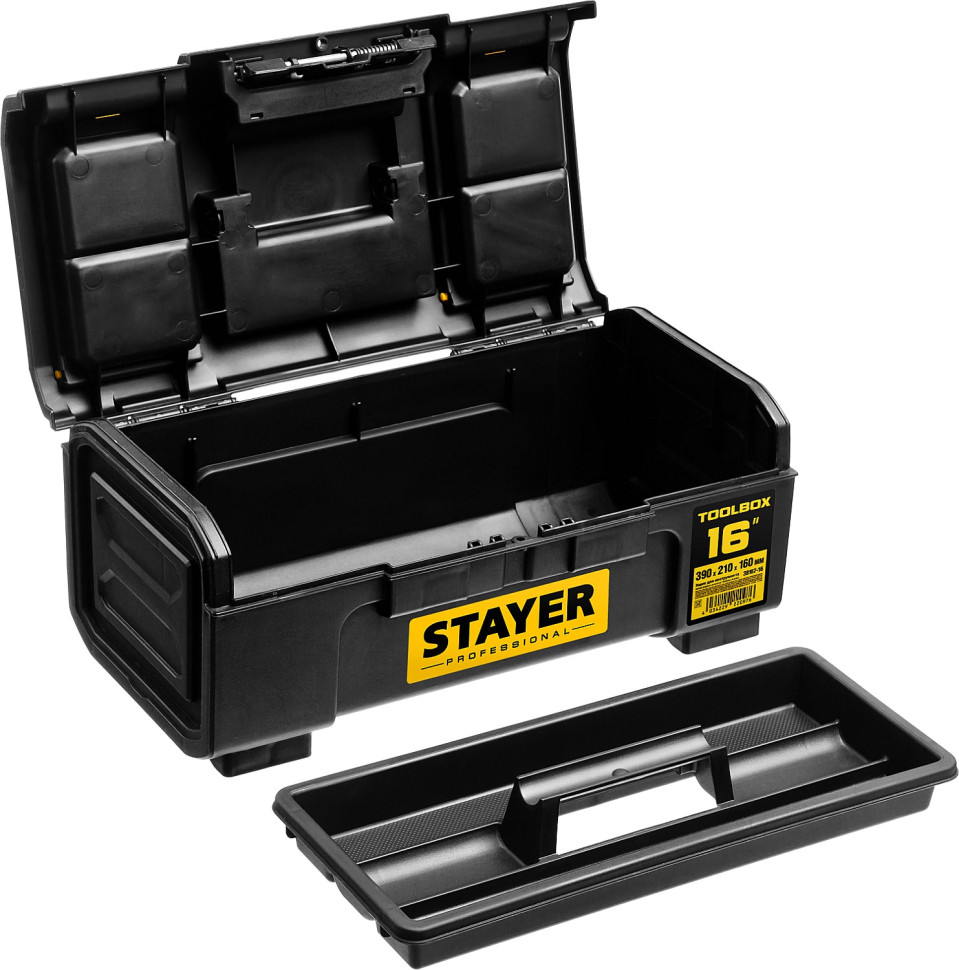 STAYER TOOLBOX-16, 390 х 210 х 160, пластиковый ящик для инструментов, Professional (38167-16)