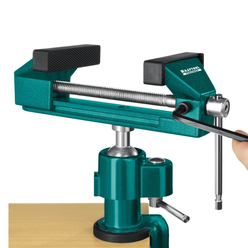 KRAFTOOL Precision, 75 мм, шарнирно-поворотные тиски (32711-75)