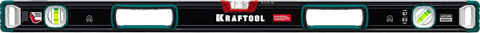KRAFTOOL A-RATE CONTROL, 1000 мм, точность 0.3 мм/м, с зеркальным глазком, сверхпрочный магнитный уровень (34988-100)