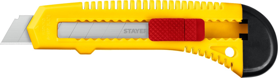 STAYER FORCE, 18 мм, нож упрочненный из АБС пластика со сдвижным фиксатором (0911)