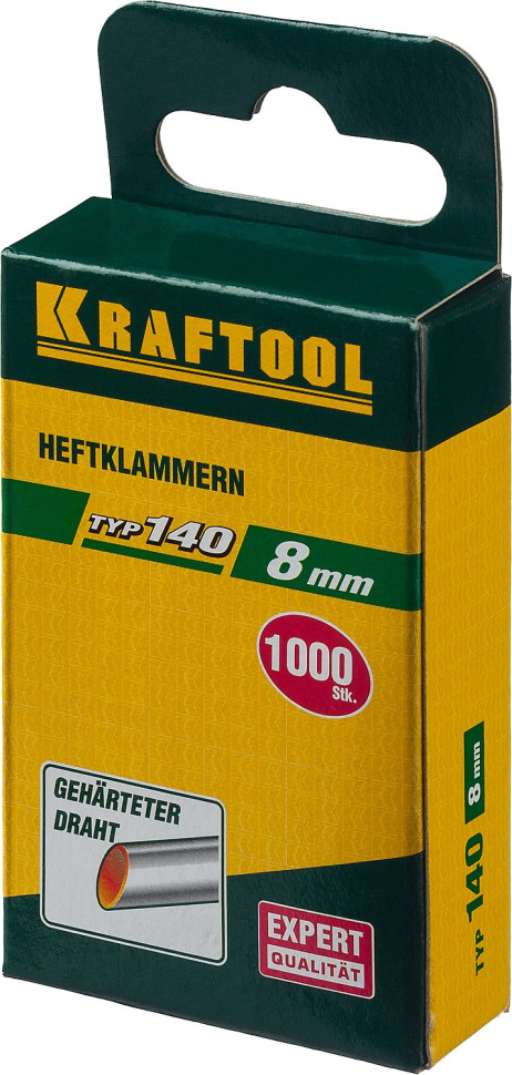 KRAFTOOL скобы тип 140 (G/11/57), 8 мм, калибр 20GA. 1000 шт (31680-08)