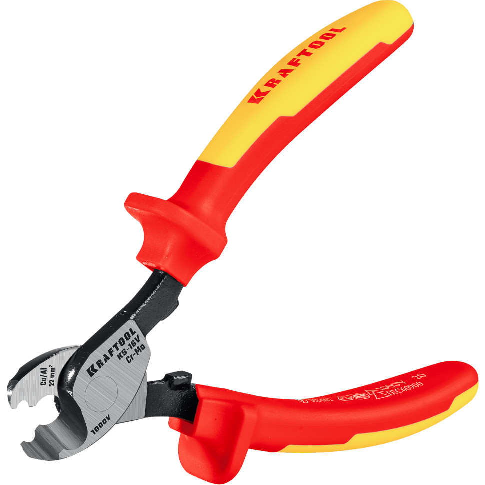 KRAFTOOL KS-16V, 1000 В, d 9мм, 160мм, диэлектрический кабелерез (23333-16V)