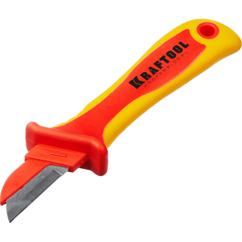 KRAFTOOL KN-1, 1000 В, прямой, диэлектрический нож электрика (45401)