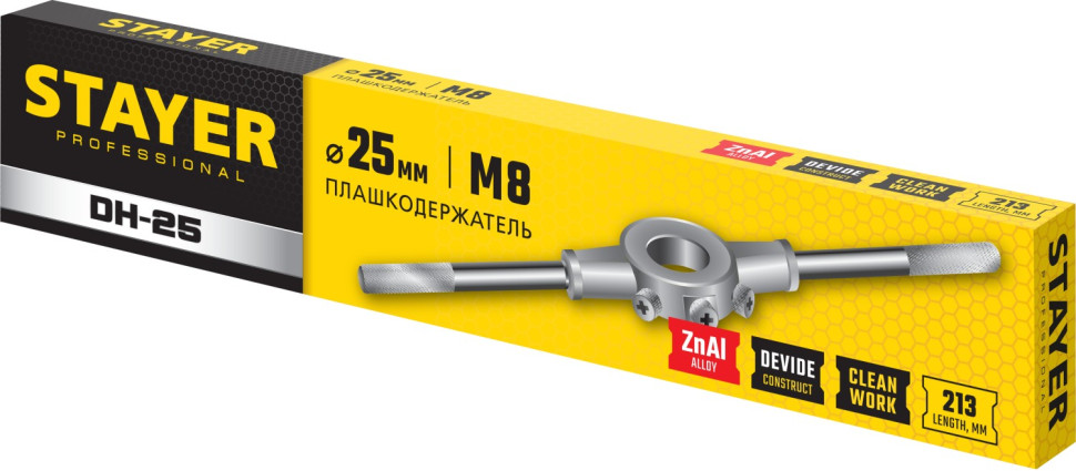 STAYER DH-25, d 25 мм, плашкодержатель, Professional (28037-25)
