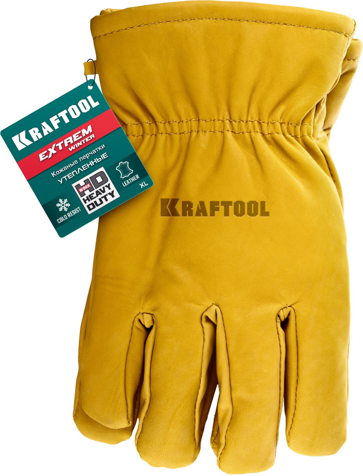 KRAFTOOL EXTREM Winter, XL (10) утеплённые кожаные рабочие перчатки (1137-XL)