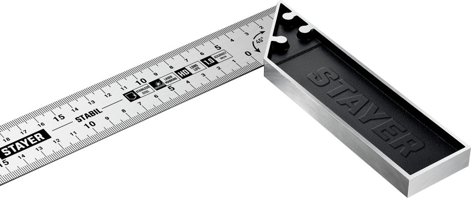 STAYER 350 мм, столярный угольник, Professional (3431-35)