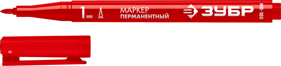 ЗУБР МП-100 красный, 1 мм перманентный маркер (06320-3)