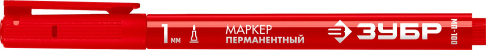ЗУБР МП-100 красный, 1 мм перманентный маркер (06320-3)