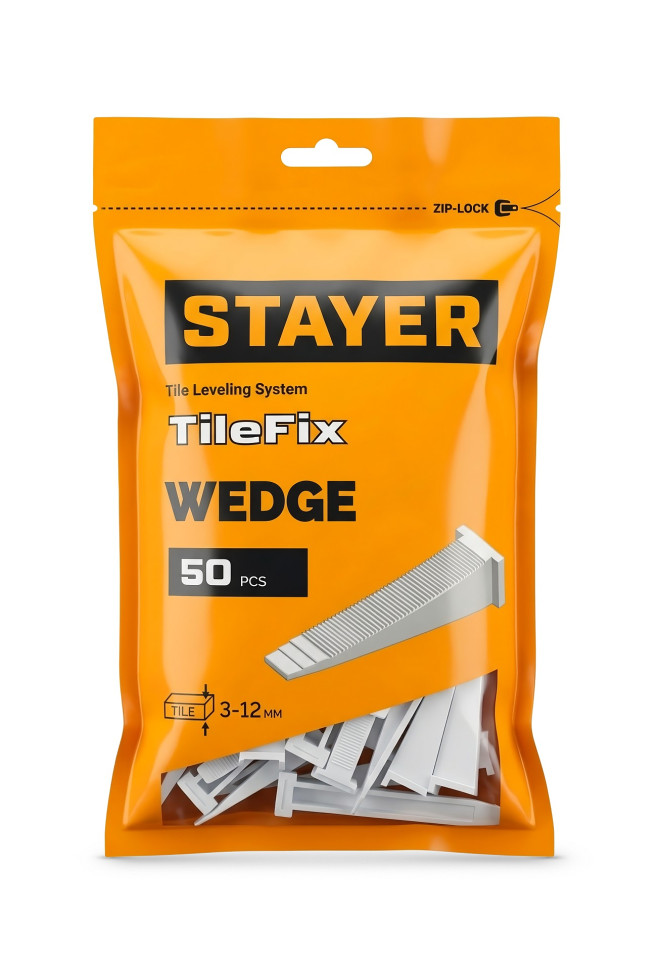 STAYER СВП TileFix, клин 50 шт, система выравнивания плитки ″ворота″ (33848-50)