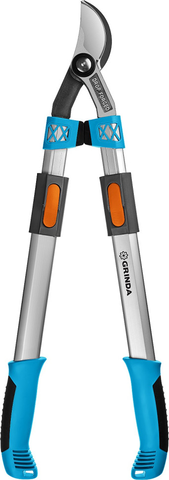 GRINDA F-900T, 650 - 900 мм, кованые лезвия, алюминиевые ручки, телескопический, плоскостной сучкорез, PROLine (424510)