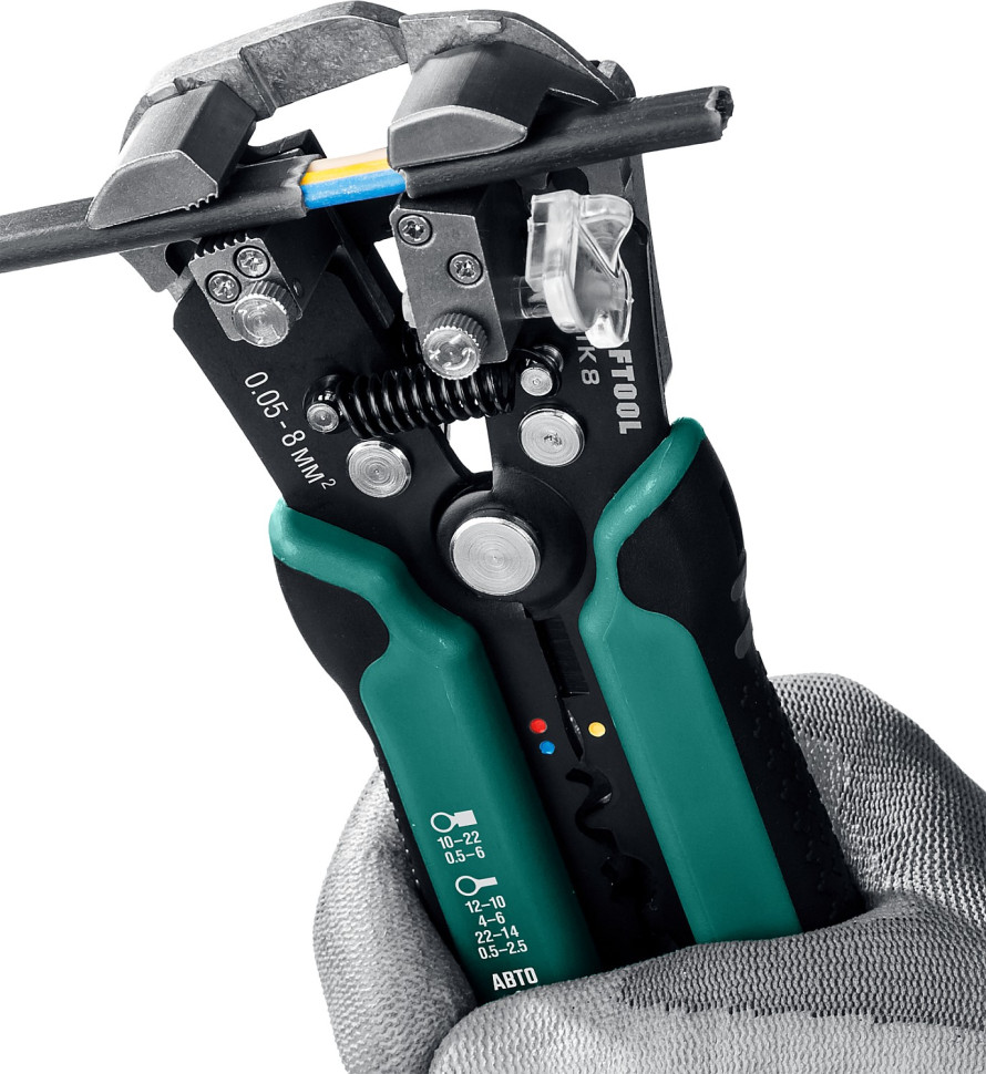 KRAFTOOL TK-8, 0.05 - 8 мм2, автоматический стриппер (22637)