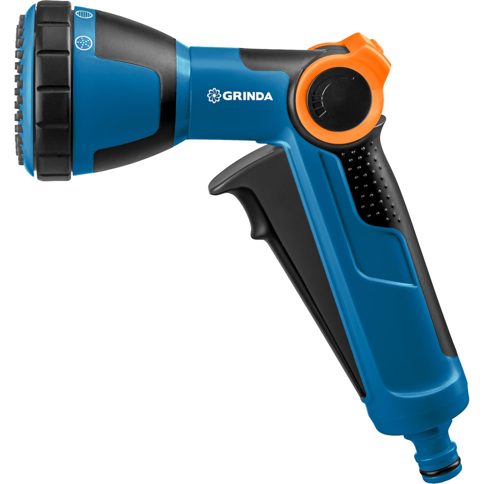 GRINDA X-S, с регулятором напора, душевой, 4 режима, курок спереди, двухкомпонентный, поливочный пистолет, PROLine (429165)