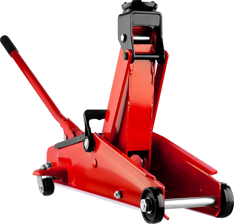 STAYER R-33 RED FORCE, 3 т, 135 - 400 мм, подкатной домкрат с увеличенным подъемом, Professional (43154-3)