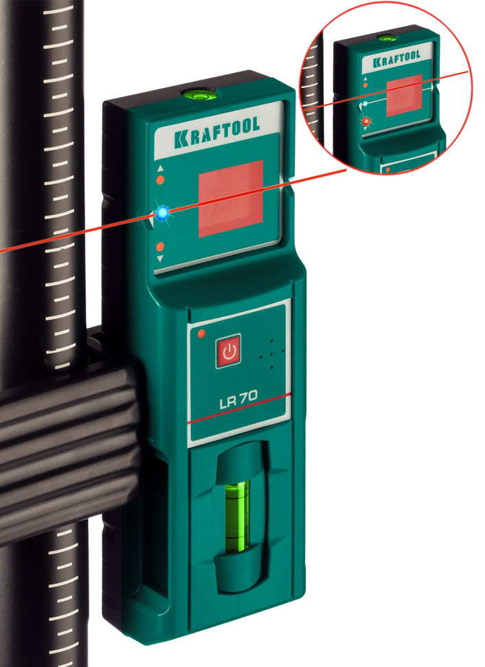 KRAFTOOL LR 70, детектор для линейного нивелира (34607)