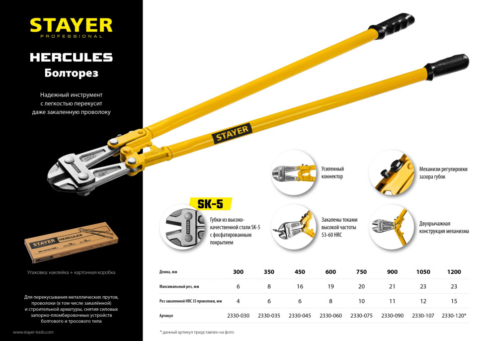 STAYER Hercules, 350 мм, болторез (2330-035)