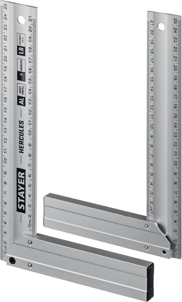 STAYER 250 мм, жесткий столярный угольник, Professional (3432-25)