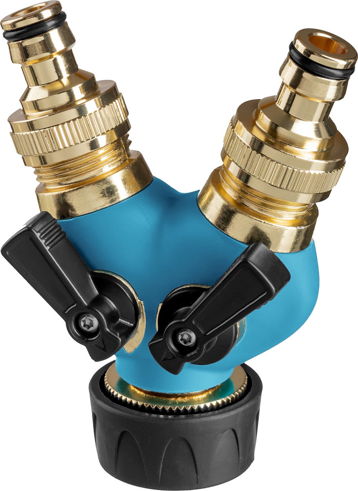 GRINDA BS-1, диаметр 3/4″ - 1″, двухканальный, с внутренней резьбой, из латуни, поливочный распределитель, PROLine (426112)