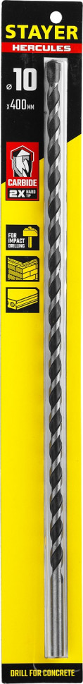 STAYER Hercules, 10 x 400 мм, cверло по бетону, Professional (2915-400-10)