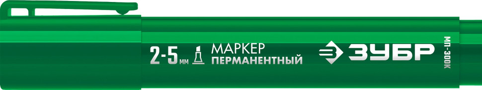ЗУБР МП-300К зеленый, 2-5 мм, клиновидный перманентный маркер (06323-4)
