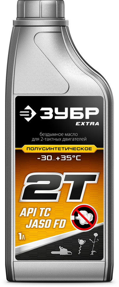 ЗУБР 2Т-П, 1 л, полусинтетическое масло для 2-тактных двигателей, EXTRA (70603-1)
