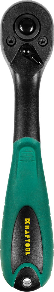 KRAFTOOL 1/4″, 72 зубца, пластиковое покрытие, трещотка для торцовых головок (27796-1/4)