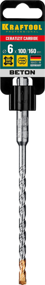 KRAFTOOL Ceratizit Carbide, 6 х 160 мм, SDS-plus бур (29320-160-06)